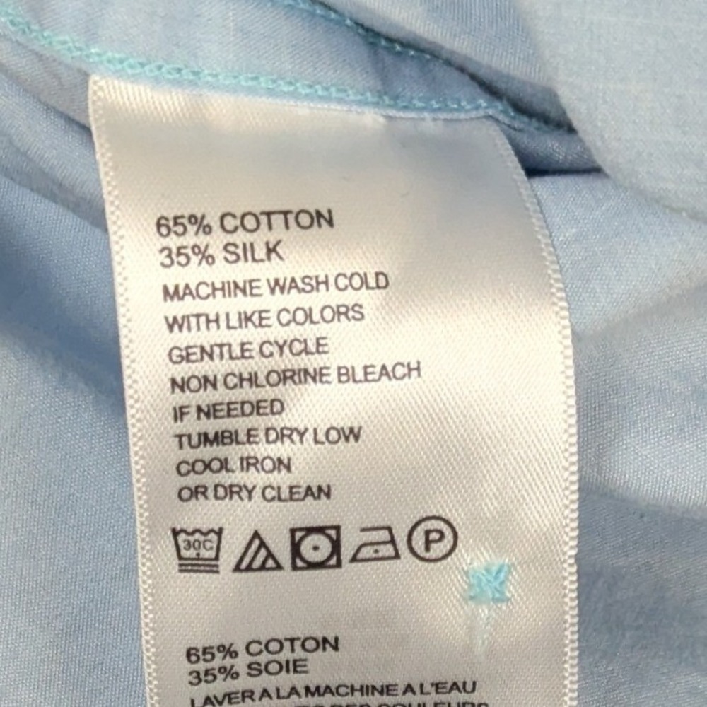 Tommy Bahama Mens Medium Ombre Casual Cotton Silk Button Down Shirt Blue Green - Picture 6 of 13